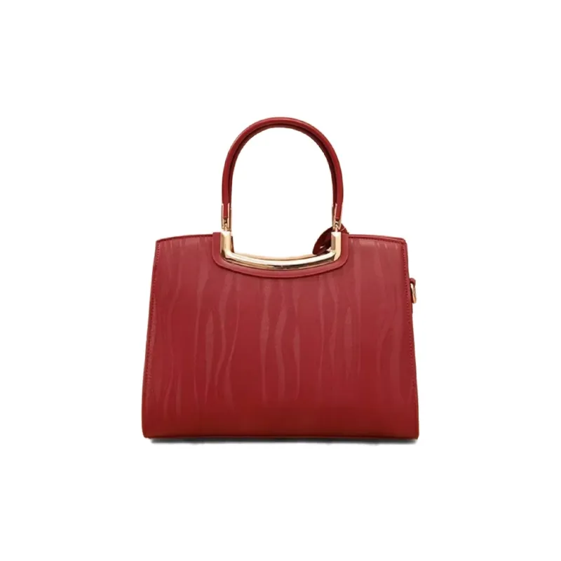 CLEVER& KETCH PU Handbag Tote Shoulder Bag Crossbody Bag Regular Women's Red/Black-3