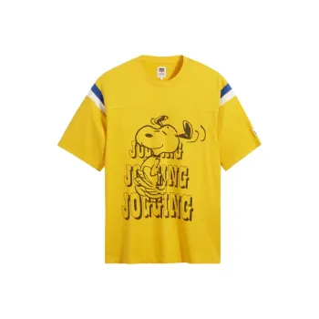 Levi's x Peanuts Drop Shoulder Sleeve T Shirt Men's Yellow