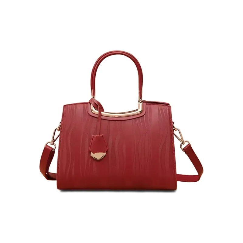 CLEVER& KETCH PU Handbag Tote Shoulder Bag Crossbody Bag Regular Women's Red/Black-1