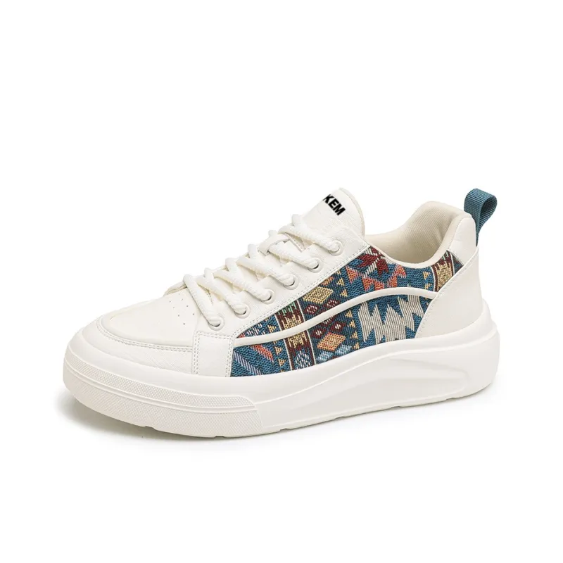 JKEM Cushioned Wear Resistant Height Increasing Low Top Skateboard Shoes Men's-1