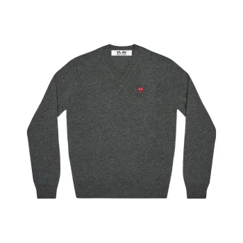 CDG Play T Shirts Men Gray