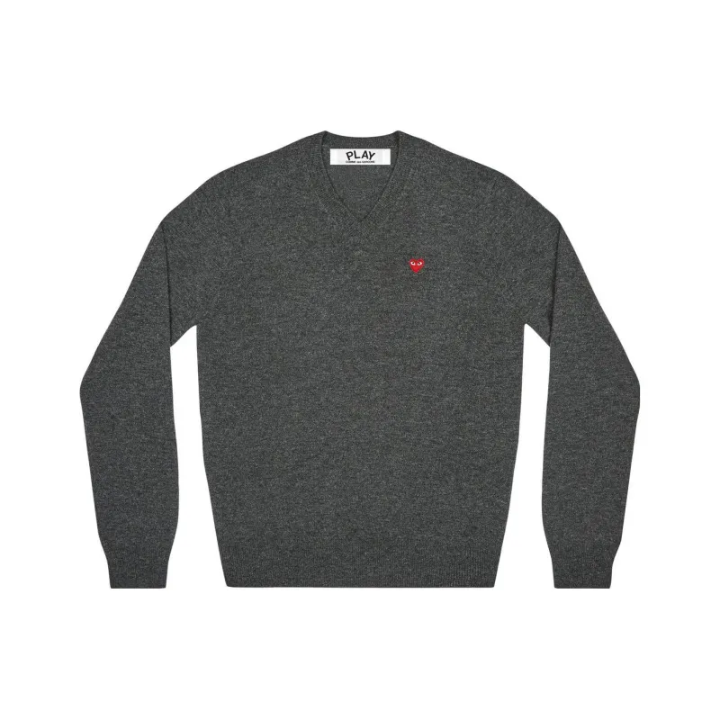 CDG Play T Shirts Men Gray-0