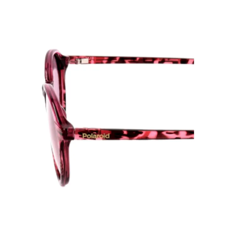Polaroid Polycarbonate Oval Sunglasses Unisex Rose Red-2