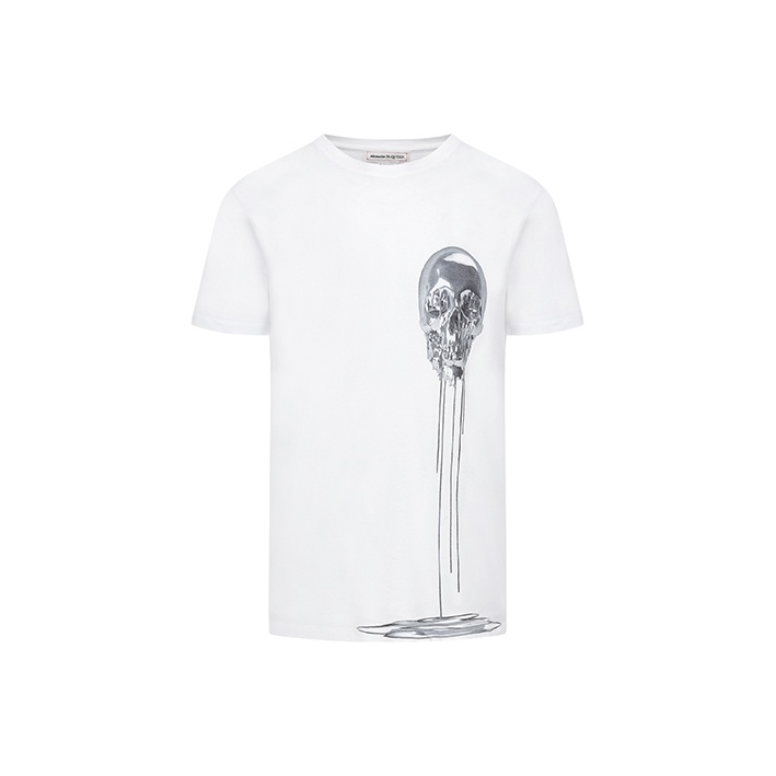 Alexander McQueen T-Shirts Men White - POIZON