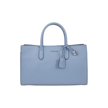 MICHAEL KORS Scarlett Cow Leather Tote Bag Shopping Bag Shoulder Bag Crossbody Bag Handbag Medium Size Women's Blue