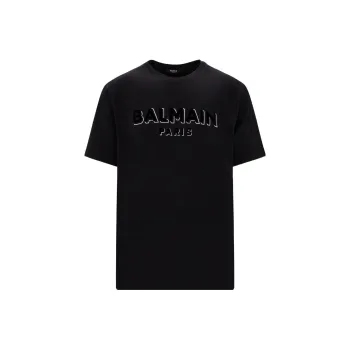 BALMAIN Metallic Flocked T-Shirt