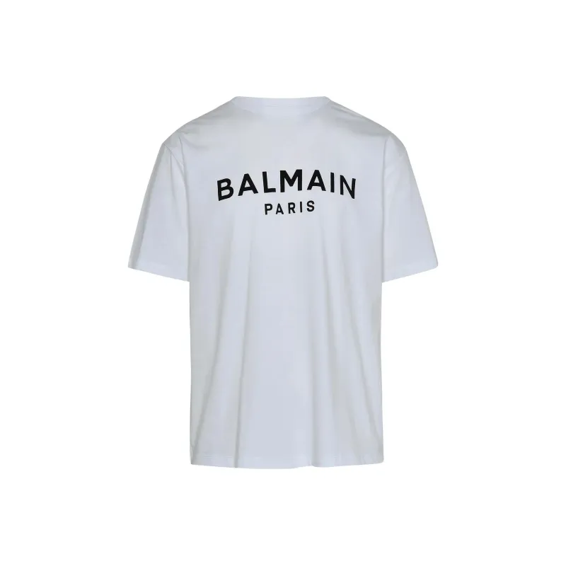 BALMAIN Logo Printed Crewneck T Shirt-0