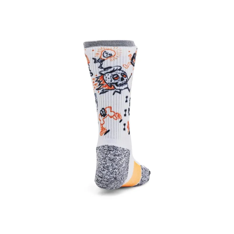 Under Armour ArmorDry Run Cushion Mid Crew Mid Calf Socks Unisex 1 Pack White/Black 102-1
