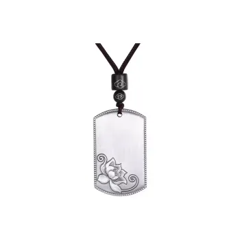 Inker Good Stone 999 Fine Silver Necklaces Men's