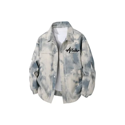 APUNCHLINEWORKSHOP Preppy Style American Vintage Spring Thin Men's Clothing Coach Plus Size Unisex