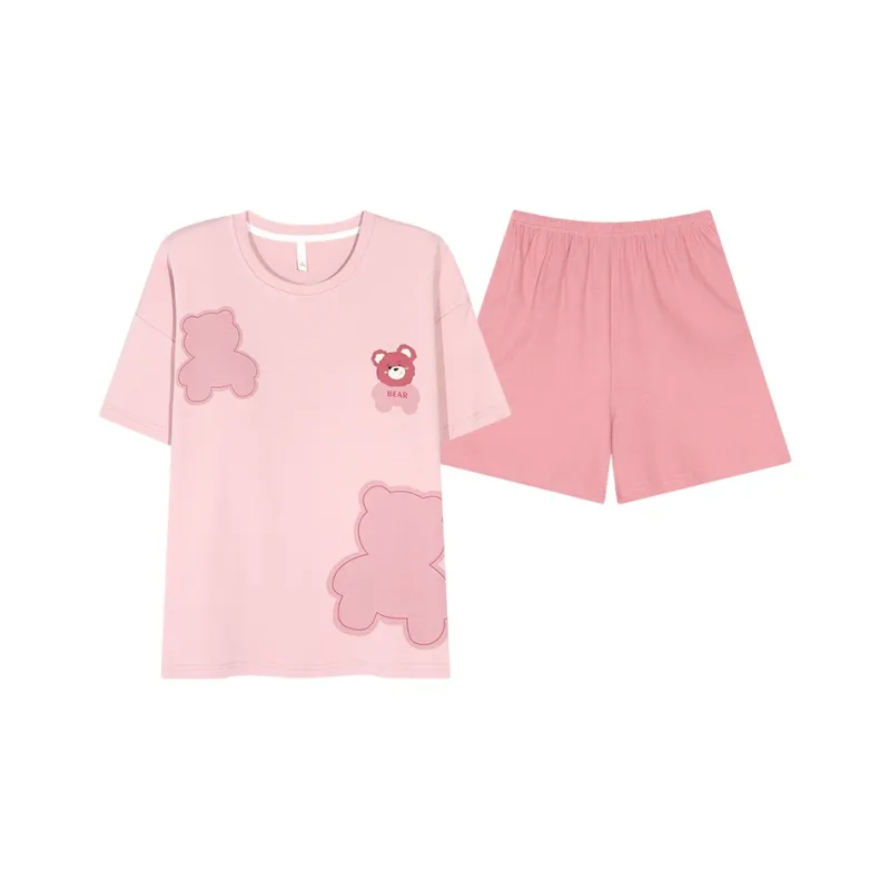 CHUDUAN Pajama Set Women's Pink-0