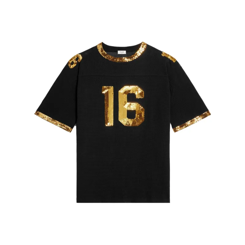 CELINE 16 Oversized Embroidered T Shirt-0