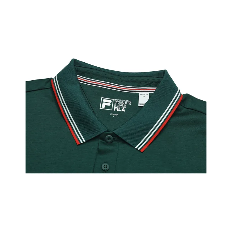 FILA Polo Shirt Men's Dark Forest Green-3
