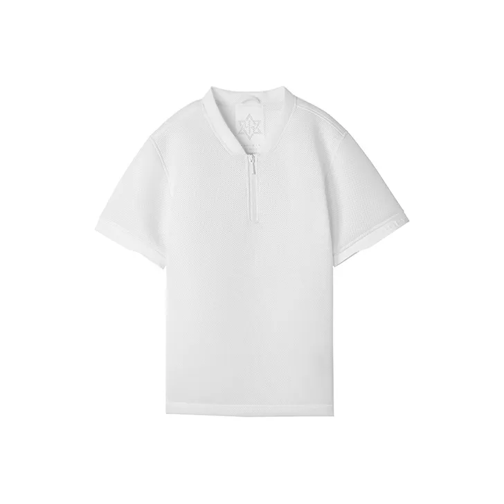 NORVINCY Comfortable And Breathable Semi Open Neck Short Sleeved T Shirts Unisex-3