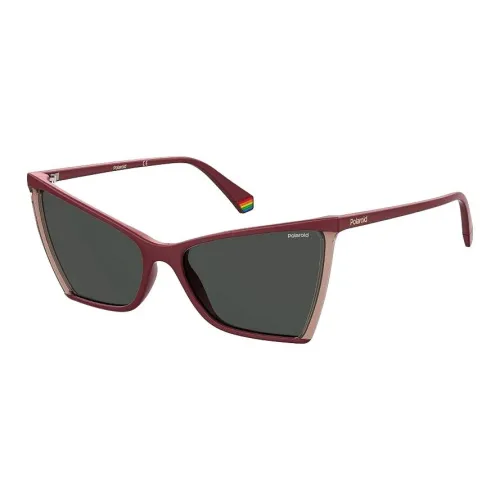 Polaroid Subject To Official Website Irregular Shape Sunglasses Women's Brown