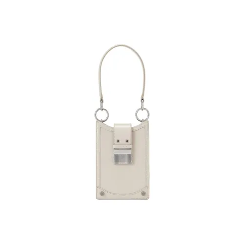 CHARLES&KEITH Synthetic Leather Cell Phone Pouch, Shoulder Bag, Crossbody Bag, Handbag Women's Oat