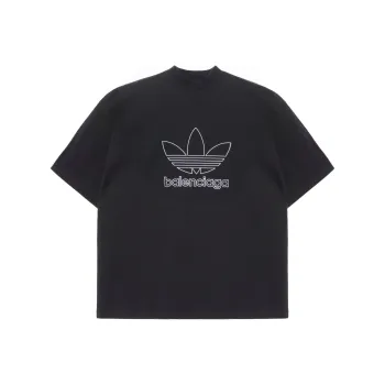 Balenciaga x Adidas T Shirt Men's Black Loose Fit Style