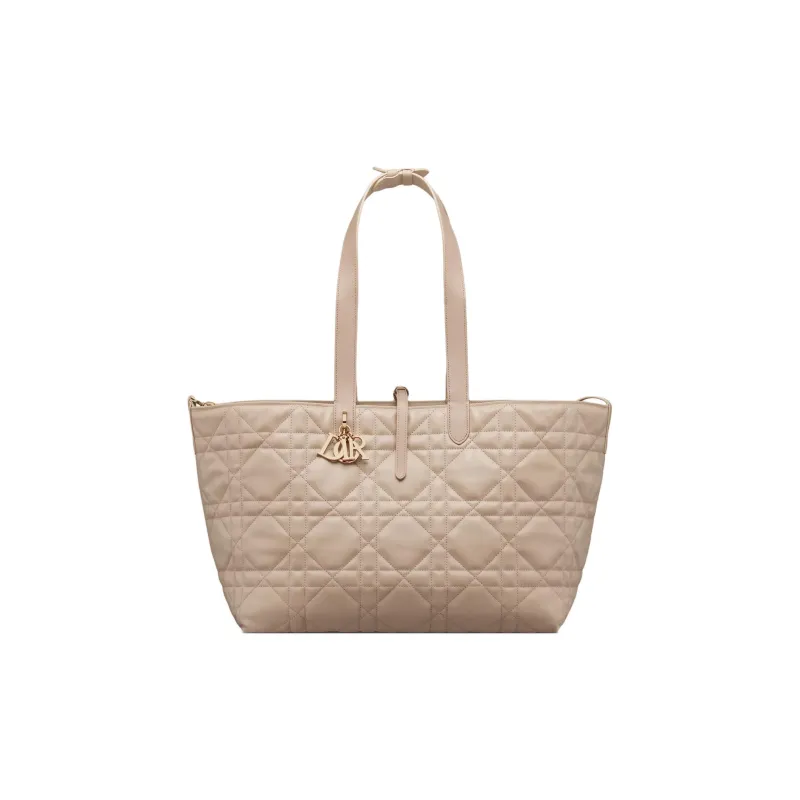 DIOR Toujours Calfskin Tote Bag, Shopping Bag, Handbag Large Size Women's Warm Taupe-3