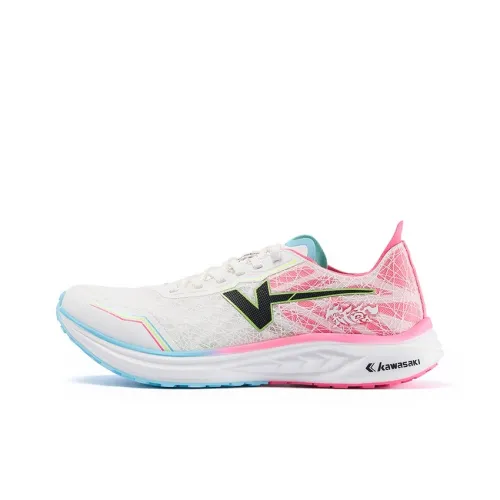 Kawasaki Flying Yellow Collection Running Shoes Women's Low Top White/Green/Pink