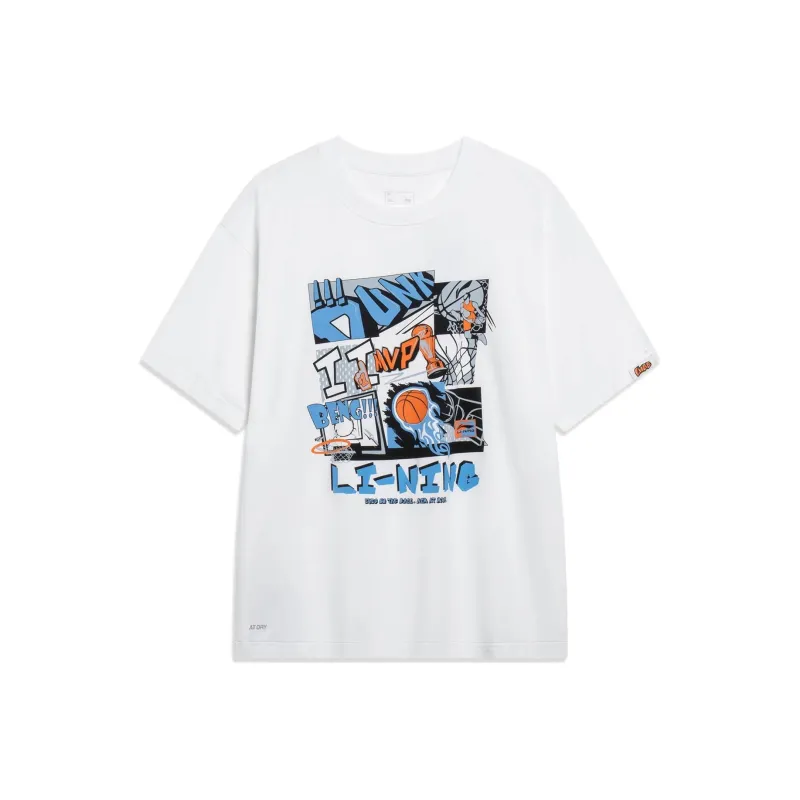 LiNing Sports Fashion Collection T Shirt Men's White-0