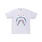White (Blue Shark Print)
