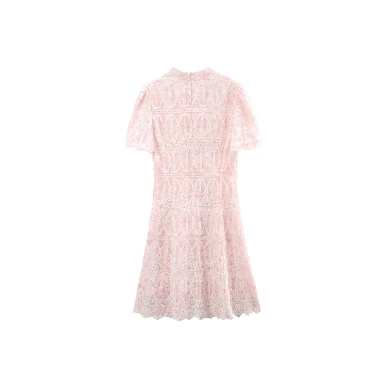 A Paradise For Awakening Short Sleeved Dress Women's Pink-1