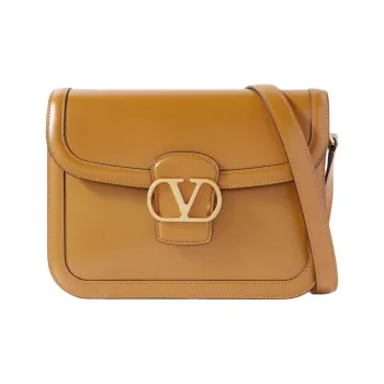 Valentino Calfskin Shoulder Bag Women's Tan