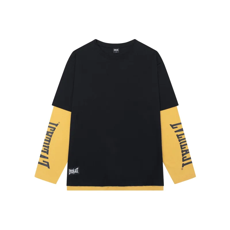 Everlast Mock Two-Piece Long-Sleeved T-Shirt Unisex Black-0