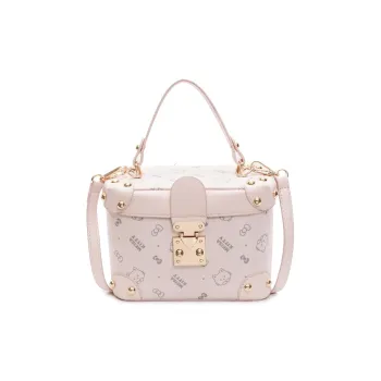 TTaG．baG PU Handbag Women's Ecru/Brown/Pink