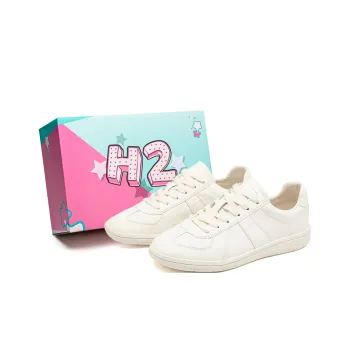 H2 Cushioning Lightweight Low Top Skateboard Shoes Women's White