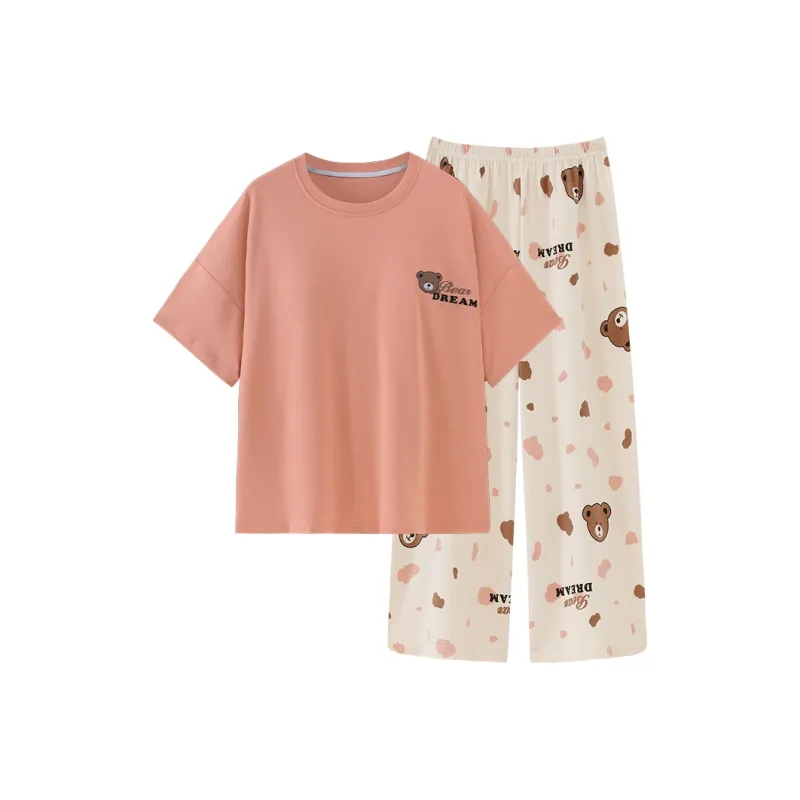 XIAFENYAN Pajama Set Women's Orange-0