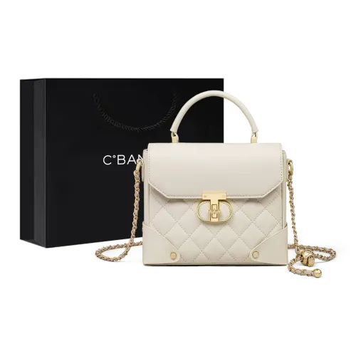 C°BANNER Cow Leather Shoulder Bag, Crossbody Bag, Handbag Medium Size Women's Ecru