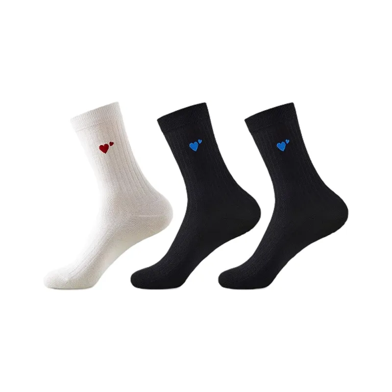 H YXIANG Mid Calf Socks Unisex 3 Pack-6