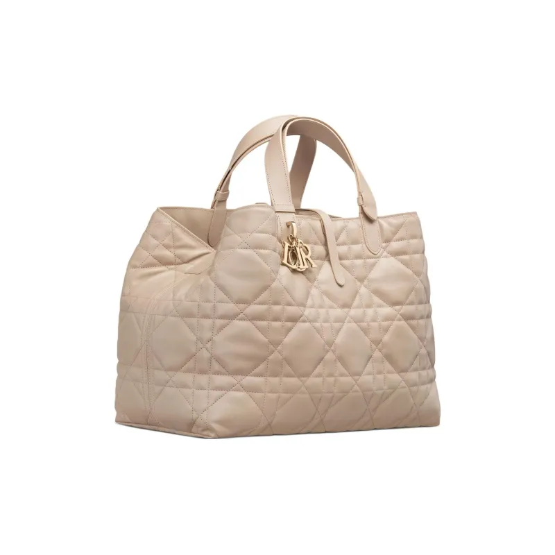 DIOR Toujours Calfskin Tote Bag, Shopping Bag, Handbag Large Size Women's Warm Taupe-1
