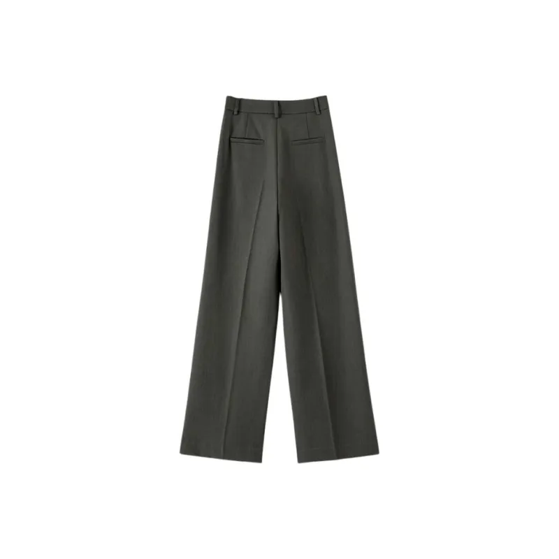 Late White Casual Pants Women's Dark Blue-6
