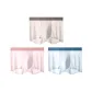 99040-B Set-Color Block Ice Silk Pants-Khaki+Light Pink+Light Blue (3 Pack)