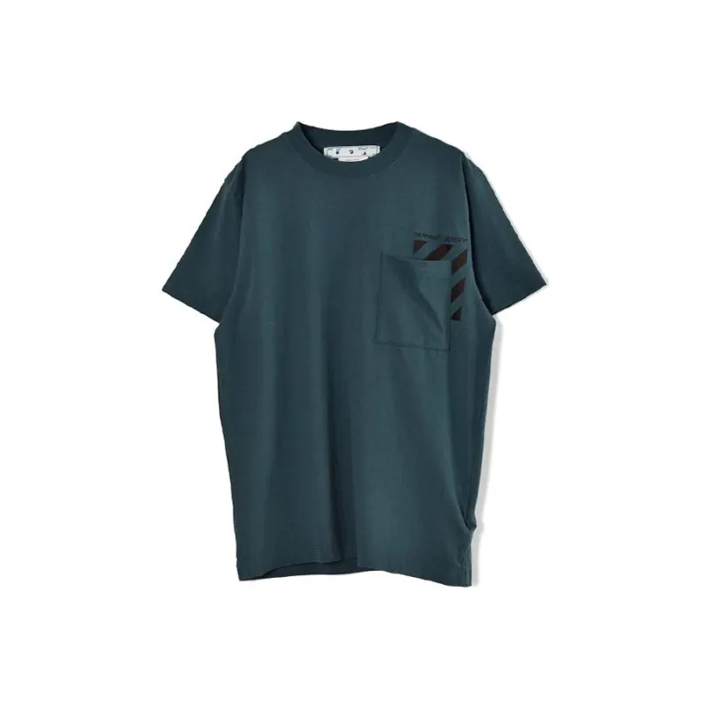 OFF-WHITE T-Shirts Men Duck Green-0