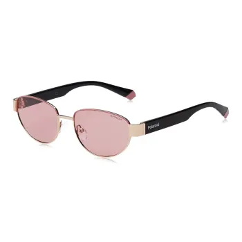 Polaroid Metal Oval Sunglasses Unisex Black