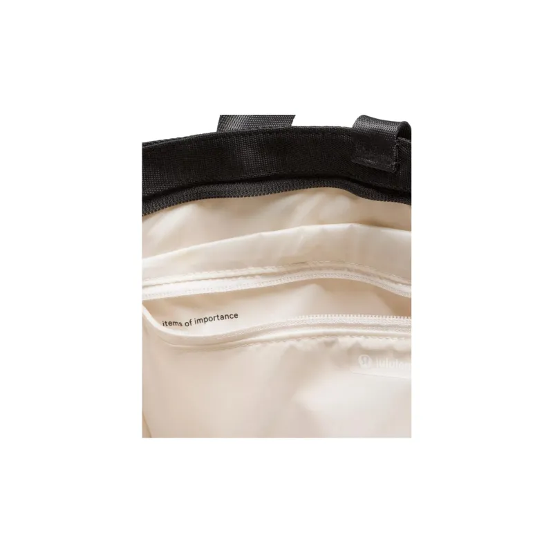 Lululemon Cotton Ball Racket Bag Backpack Handbag Unisex Natural & Black-5