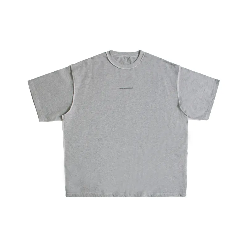 P.M.W SS21 Straight T Shirt Men's Heather Gray-0
