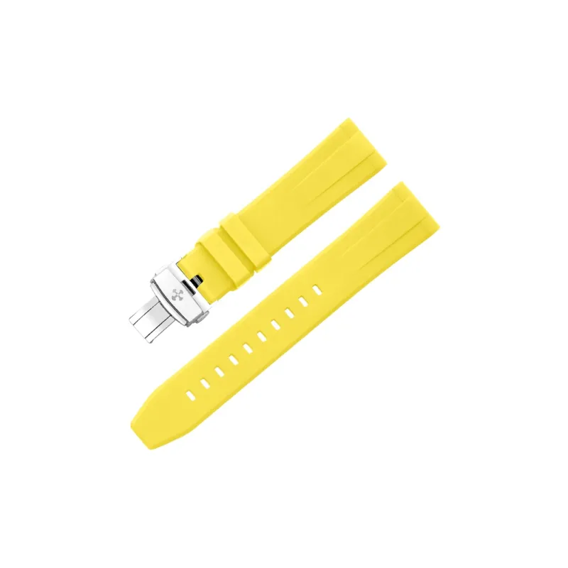 VAGENARI Flat Head One Size 18 19 20 21 22 23 24mm Extended Length, Compatibility Watch Band Fluoroelastomer Material-19