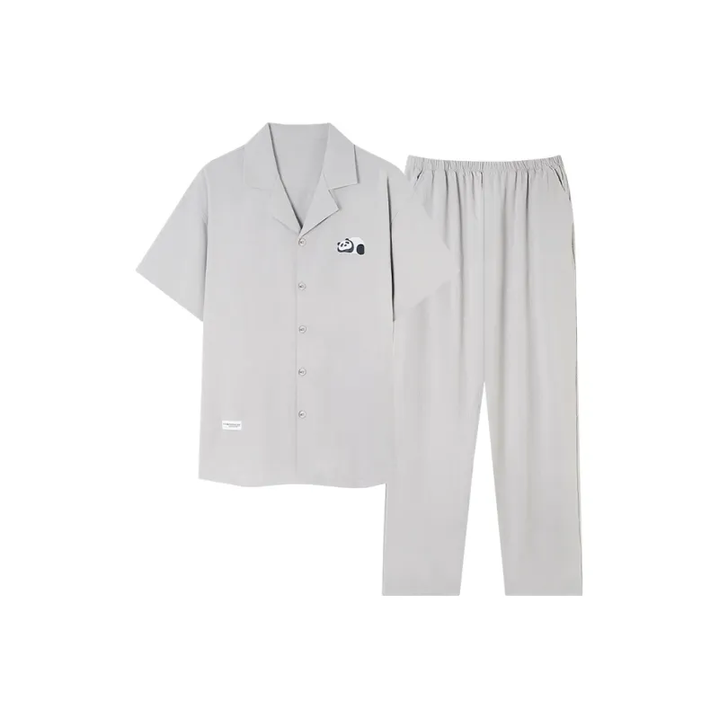 MIIOW Cool One Summer Series Pajama Set Men's Light Gray-0