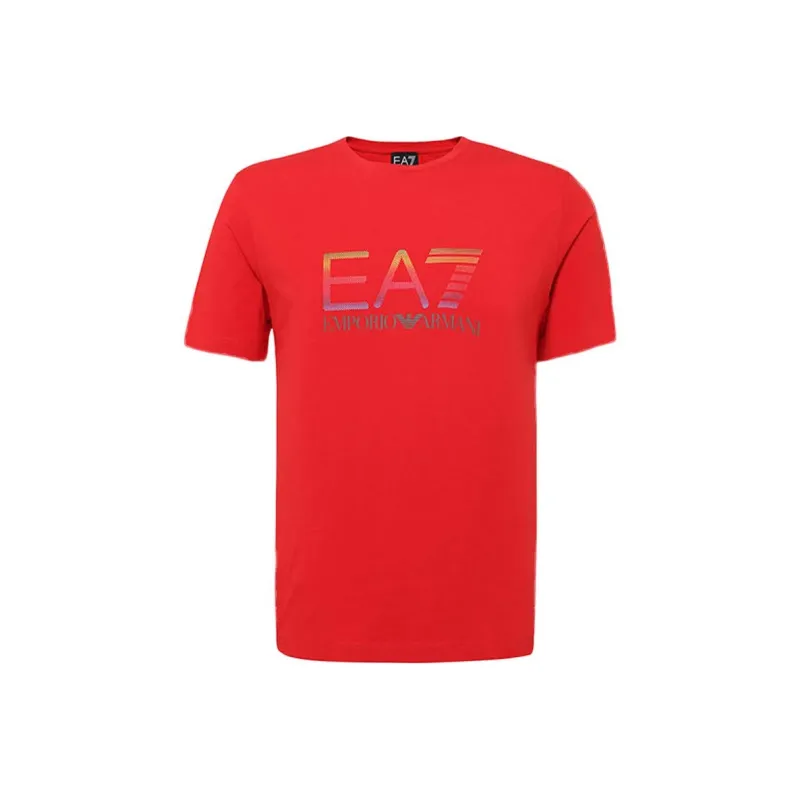 EMPORIO ARMANI EA7 T Shirts Men Red-0