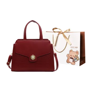 ERANGBEAR PU Shoulder Bag Crossbody Bag Handbag Regular Women's Wine Red Blue Black.