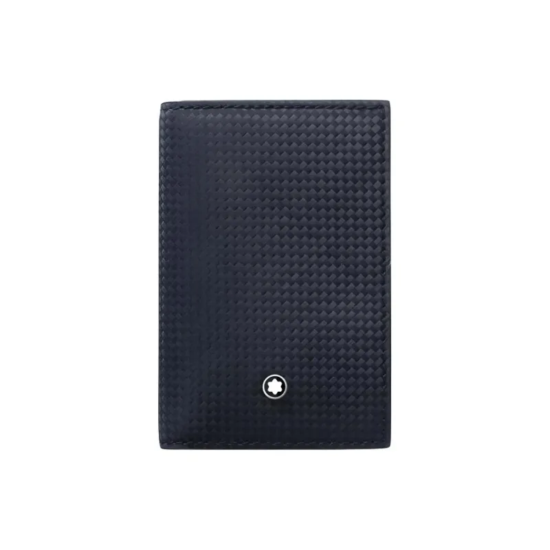MONTBLANC Leather Business Card Holder Card Case Men's Blue-0