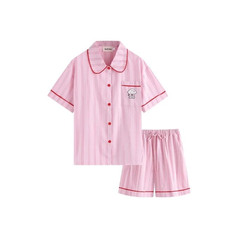 Wabi Town Pajama Set Women's Pink-0