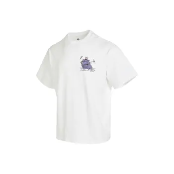 Converse Drop Shoulder Sleeve T Shirt Men's True White