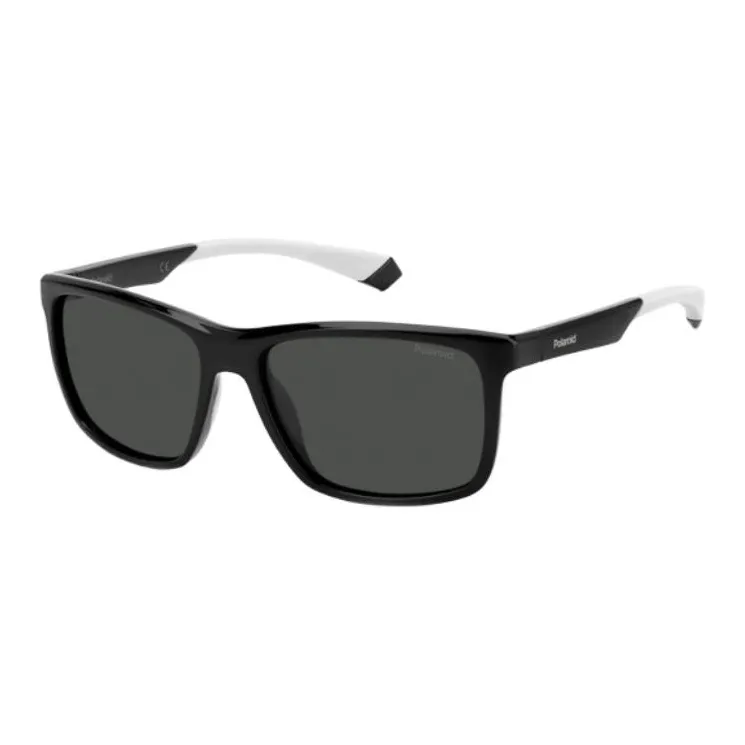 Polaroid Resin Irregular Shape Sunglasses Men's Black-0