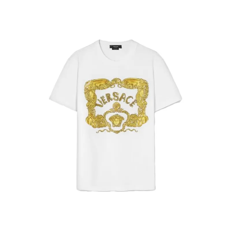 VERSACE SEASHELL BAROQUE T-Shirts Men White-0