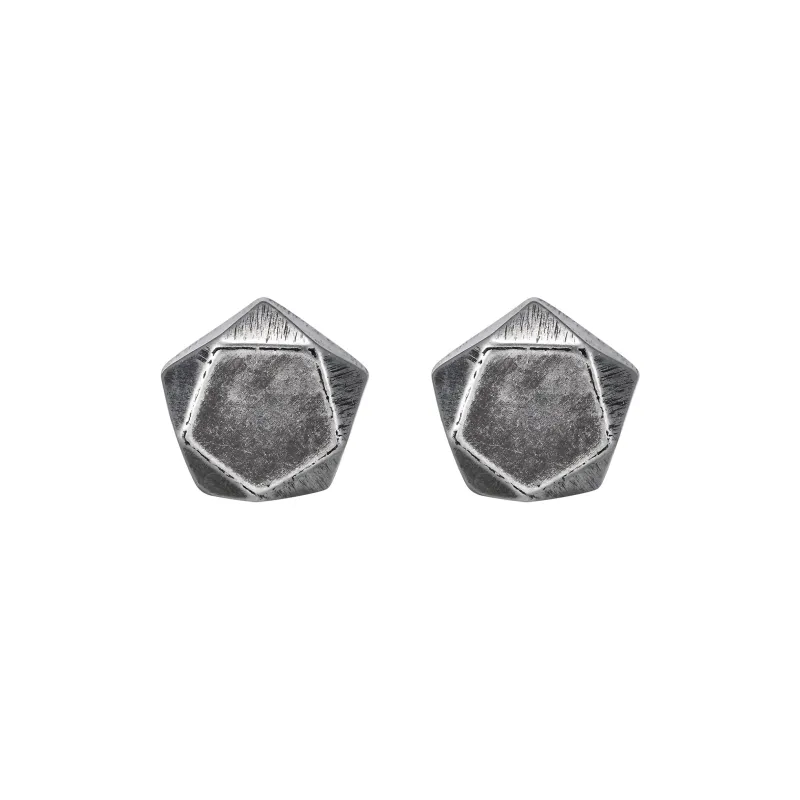 ENFANTIN Stainless Steel Stud Earrings Unisex-2